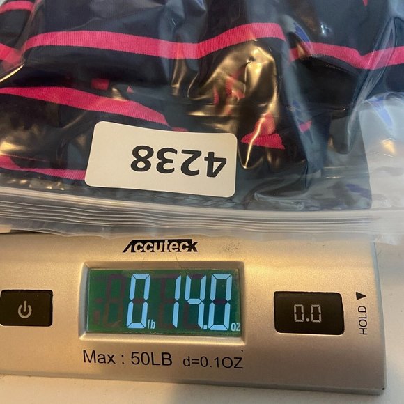 Cynthia Rowley Women 2X Knee Length Dress Navy Blue Pink Stripe VNeck 3/4 Sleeve - Picture 8 of 8